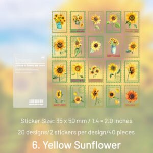 flower post series pet plant stamp sticker pack sku 6
