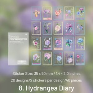 flower post series pet plant stamp sticker pack sku 8