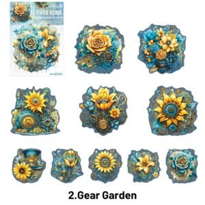 flower punk series punk flower wild landscape sticker pack 2