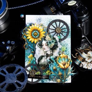 flower punk series punk flower wild landscape sticker pack 7
