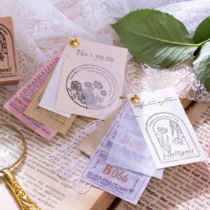 flower reflection tranquility series retro artistic wooden rubber stamp b6