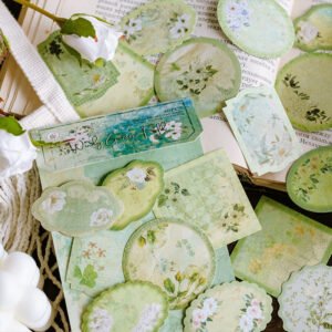 flower themed label stickers b