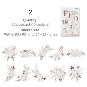 flower themed washi stickers sku 2