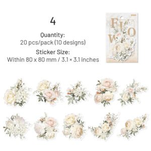 flower themed washi stickers sku 4