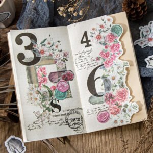 flower washi stickers frame seal label b3