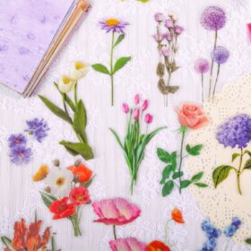 Boxed Special Flower-Shaped Stickers