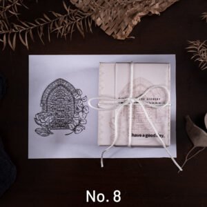 flowers by window vintage baroque wooden rubber stamp sku 8