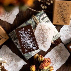 flowers in four seasons series vintage plant wooden stamp b3
