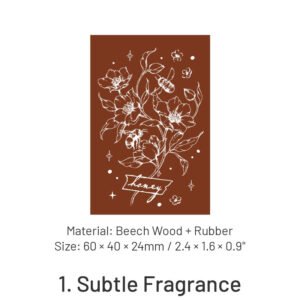 flowers in four seasons series vintage plant wooden stamp sku 1