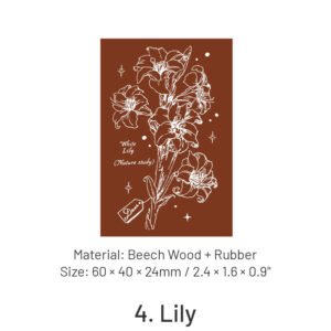 flowers in four seasons series vintage plant wooden stamp sku 4