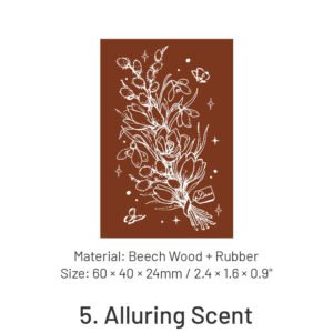 flowers in four seasons series vintage plant wooden stamp sku 5