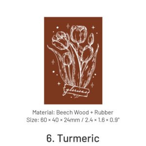 flowers in four seasons series vintage plant wooden stamp sku 6