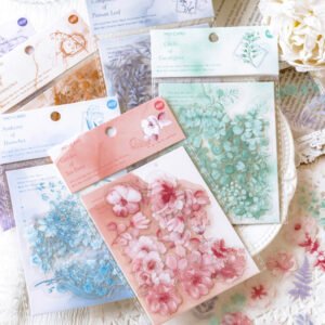 flowing light retro botanical pet sticker pack a