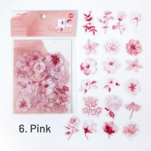 flowing light retro botanical pet sticker pack sku 6