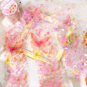 Flying Butterfly Series Holographic Clear Transparent Tape flying butterfly series holographic pet tape b5