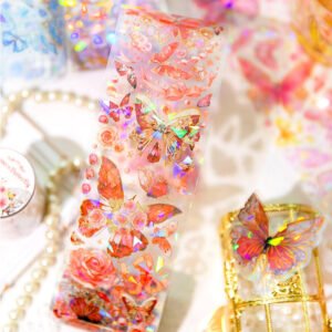 Flying Butterfly Series Holographic Clear Transparent Tape flying butterfly series holographic pet tape c