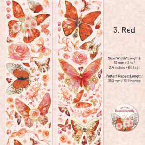 Flying Butterfly Series Holographic Clear Transparent Tape flying butterfly series holographic pet tape sku 3