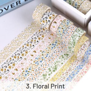 Foil Stamped Washi Tape Set (10 Rolls) - Forest, Star, Ocean, Geometric foil stamped washi tape set 10 rolls forest star ocean geometric sku 3