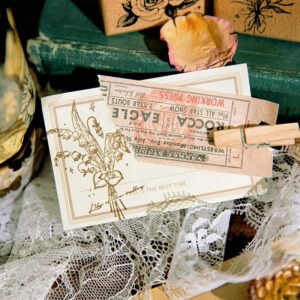 forest floral series wooden rubber stamp b7