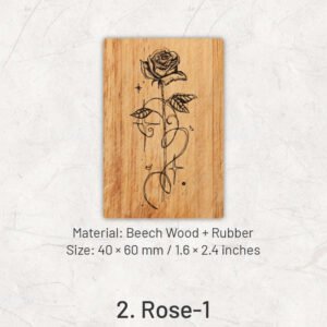 forest floral series wooden rubber stamp sku 2
