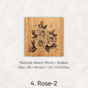 forest floral series wooden rubber stamp sku 4