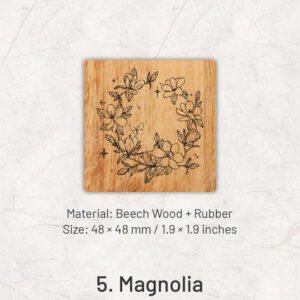 forest floral series wooden rubber stamp sku 5