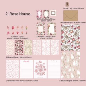 forest letters series vintage hand painted plant paper pack sku 2