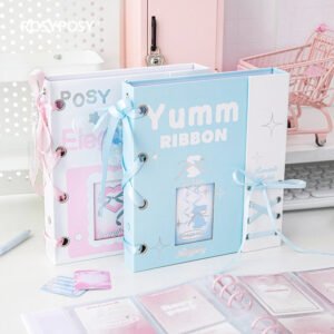 Four-Grid Photo Binder with Straps - 8.0 × 7.2"