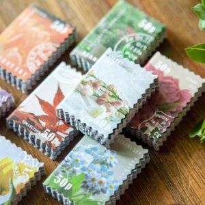 four seasons garden series stamp sticker book b6