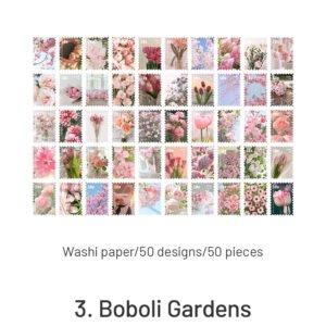 four seasons garden series stamp sticker book sku 3