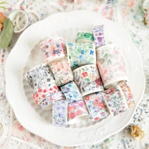 four seasons garden series vintage floral tape set a
