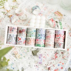 four seasons garden series vintage floral tape set a2