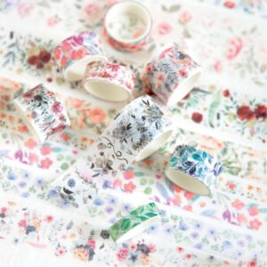 four seasons garden series vintage floral tape set b2