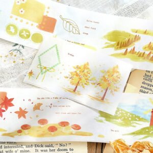 four seasons landscape washi tape fields beaches snow autumn b
