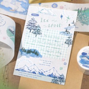 four seasons landscape washi tape fields beaches snow autumn b2
