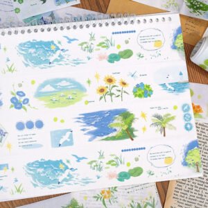 four seasons landscape washi tape fields beaches snow autumn b3