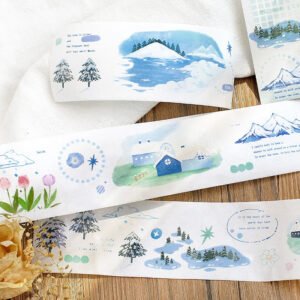 four seasons landscape washi tape fields beaches snow autumn c