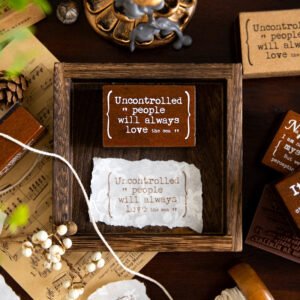 fragment of narrative series english sentence wooden rubber stamp b2