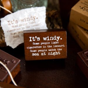 fragment of narrative series english sentence wooden rubber stamp c2