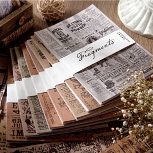 Fragments of Broken Words Retro Scrapbook Paper