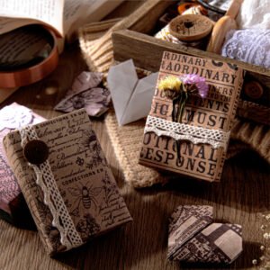 fragments of broken words retro scrapbook paper b