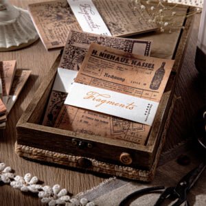 fragments of broken words retro scrapbook paper b2