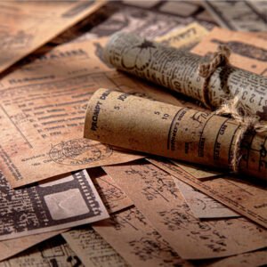 fragments of broken words retro scrapbook paper c