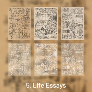 fragments of broken words retro scrapbook paper sku 5