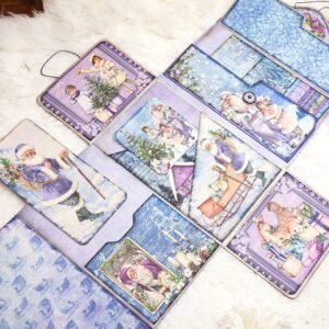frozen purple christmas mini project folio craft kit junk journal and add ons 0013