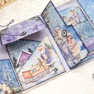 frozen purple christmas mini project folio craft kit junk journal and add ons 009