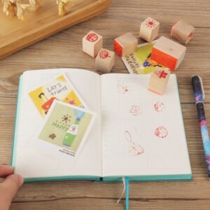 fun lifestyle patterns wooden rubber stamp set b3