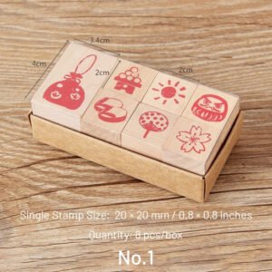 fun lifestyle patterns wooden rubber stamp set sku 1