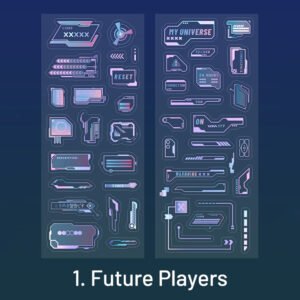 future universe holographic punk pet stickers sku 1