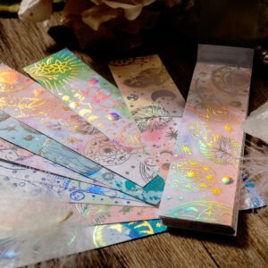 galaxy like a dream holographic stickers constellation feathers butterflies moon b2